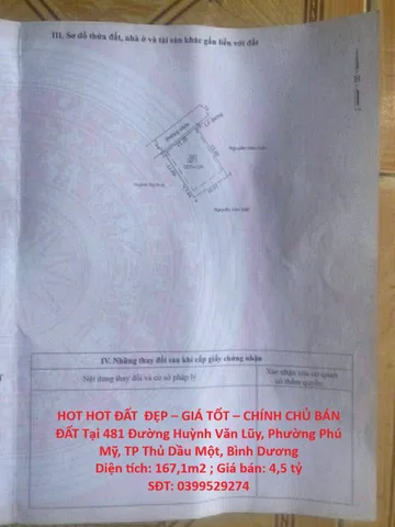 HOT HOT ĐẤT  ĐẸP – GIÁ TỐT – CHÍNH CHỦ BÁN ĐẤT Tại Phường Phú Mỹ, TP Thủ Dầu Một, Bình Dương