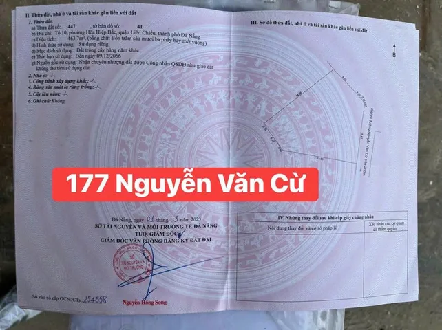 📌📌📌LÀM VIỆC TRỰC TIẾP GIÁ TỐT !!! Bán đất kiệt Nguyễn Văn Cừ, Hòa Hiệp Bắc