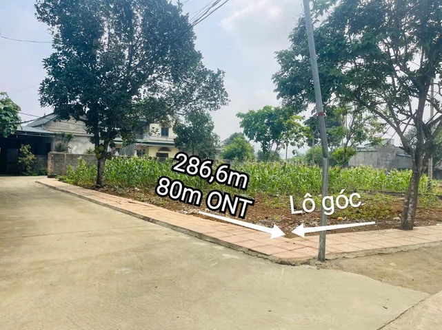 286m 80tc - Lô góc - khu dân cư - gần KCN - tài chính hơn 3tỷ