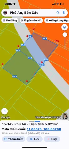 Bán đất 3711m² ngang 40m giá 4.45 tỷ tại Phường Phú An