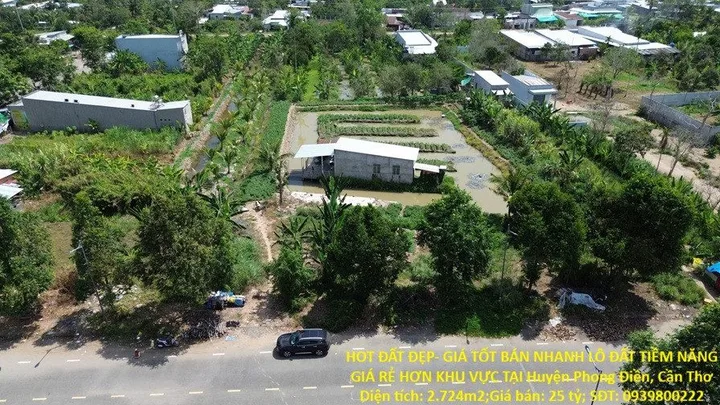 HOT ĐẤT ĐẸP- GIÁ TỐT BÁN NHANH LÔ ĐẤT TIỀM NĂNG GIÁ RẺ HƠN KHU VỰC TẠI Huyện Phong Điền, Cần Thơ