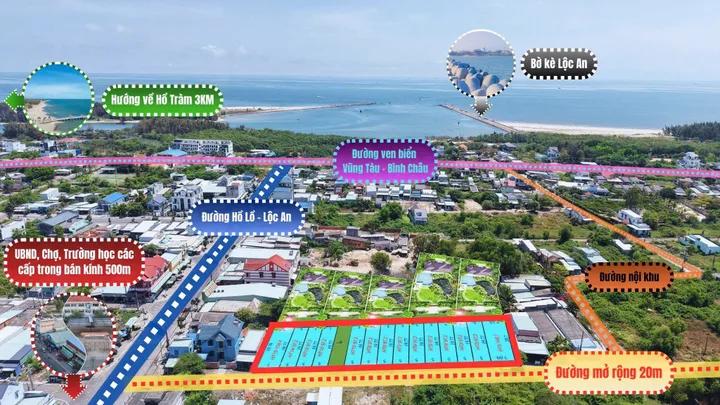 CẦN BÁN GẤP LÔ ĐẤT CÁCH BIỂN LỘC AN PHƯỚC HẢI 200M CHỈ VỚI 1 TỶ 500 TRIỆU NẰM NGAY CHỢ LỘC AN .