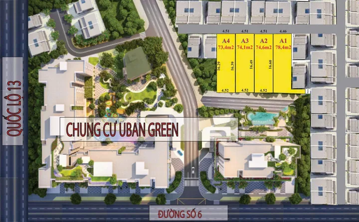 Bán đất 78m² full thổ cư ngang 4,5m giá 5.3 tỷ tại đường Số 6 Phường Hiệp Bình