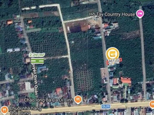 BÁN ĐẤT TẠI THỊ TRẤN DI LINH (LÂM ĐỒNG) - VỊ TRÍ ĐẸP , TIỀM NĂNG DT 484M2