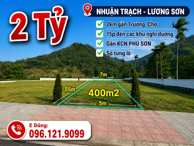🔥 BÁN ĐẤT NỀN LÕI KCN NHUẬN TRẠCH – CƯ YÊN, LƯƠNG SƠN 🔥