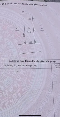 Bán đất 74,5m² full thổ cư ngang 4,90m giá 2.7 tỷ tại Xã Chuyên Mỹ, thôn bối khê, xã chuyên mỹ