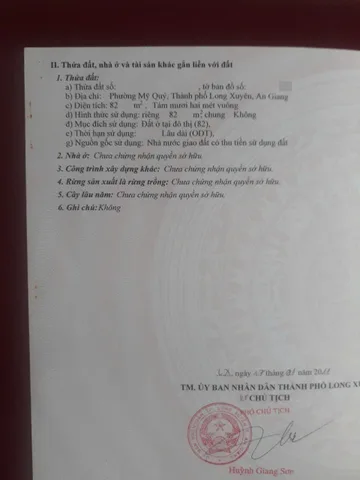 🔰 BÁN NỀN ĐƯỜNG CHÍNH KDC VĂN PHÒNG ĐĂNG KÝ ĐẤT ĐAI – MỸ QUÝ