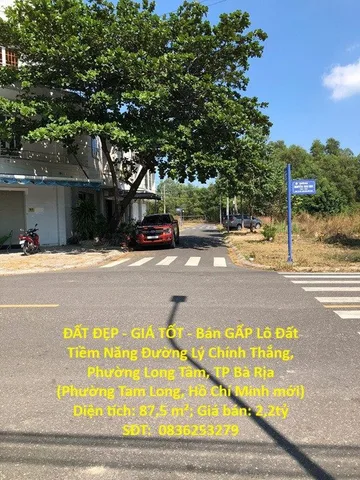 ĐẤT ĐẸP - GIÁ TỐT - Bán GẤP Lô Đất Tiềm Năng Đường Lý Chính Thắng, Phường Long Tâm, TP Bà Rịa