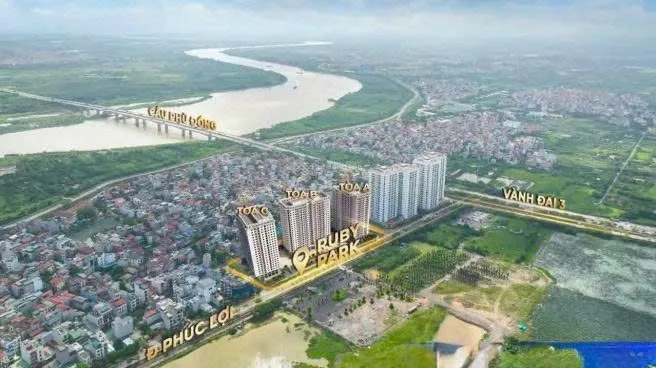 CĂN NGOẠI GIAO RUBY PARK 3PN - KÝ TRỰC TIẾP CĐT GIÁ 60tr/m2, HƯỚNG ĐÔNG NAM