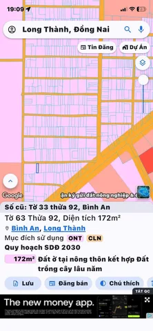 Bán đất 172.2m² có sẵn 120m² thổ cư ngang 6m giá 1.8 tỷ tại Xã Bình An