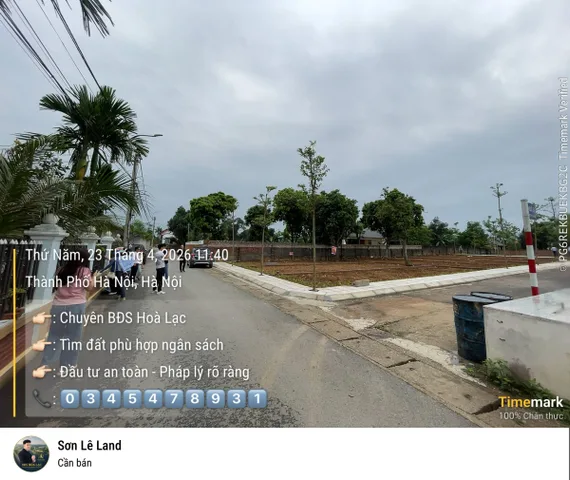 Đất nền siêu hot tại Hòa Lạc, chưa tới 30 triệu/m2, 100m2, pháp lý đầy đủ !!!