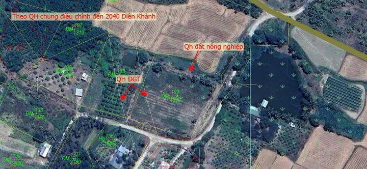 Bán đất 4530m² ngang 50m giá 1.98 tỷ tại Đường Hương Lộ 62 Xã Diên Thọ