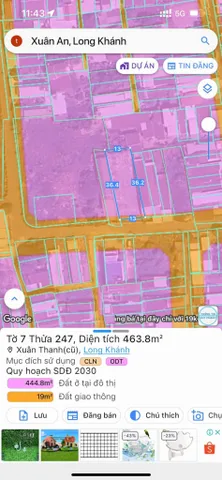 Bán đất 463.8m² có sẵn 300m² thổ cư ngang 13m giá 5.5 tỷ tại Đường Hồ Tùng Mậu Phường Long Khánh