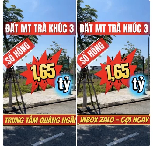 Bán Đất 90m2 có sẵn 90 m2 thổ cư giá 1.55 tỷ tại Phường Cẩm Thành Quảng Ngãi