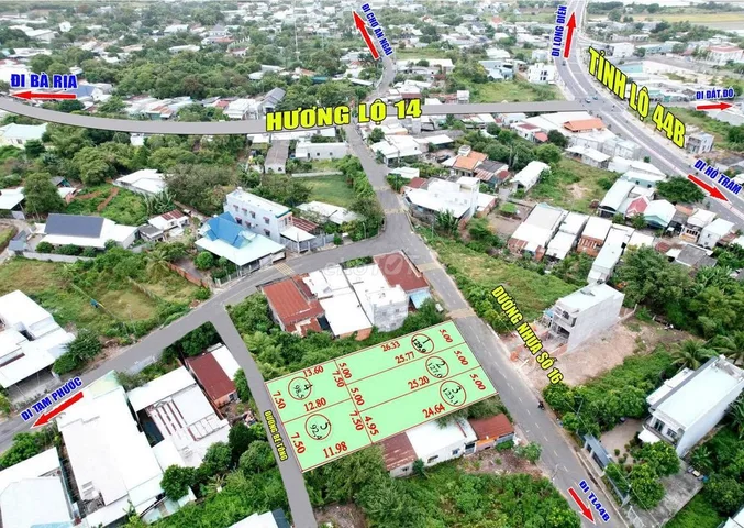 BÁN NGỘP LÔ ĐẤT NGANG 7M NGAY TRUNG TÂM THỊ TRẤN LONG ĐIỀN BRVT