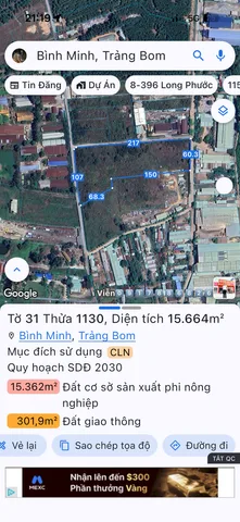Bán đất phủ SKC 33969m² có sẵn 100m² thổ cư ngang 200m giá 118 tỷ tại Xã Bình Minh
