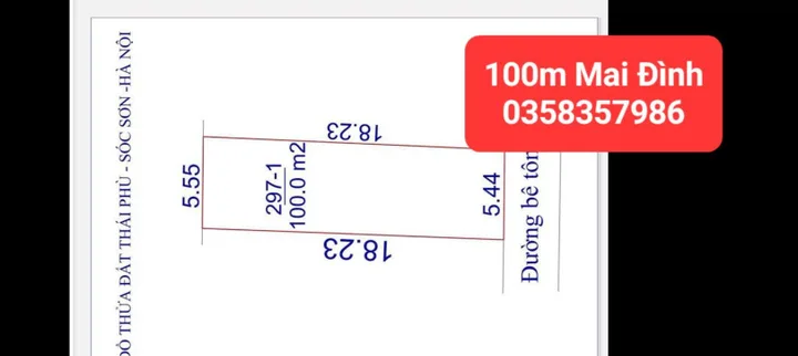 Bán nhà 100m² full thổ cư ngang 5.55m giá 4.3 tỷ tại Xã Sóc Sơn