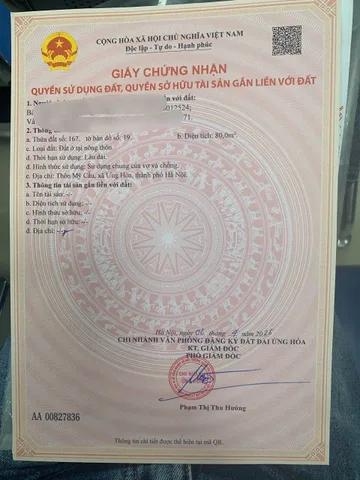 Bán đất 80m² full thổ cư ngang 5m giá 6.8 tỷ tại Xã Ứng Hòa