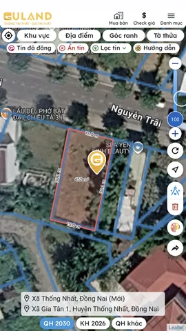 Bán đất 450m² có sẵn 100m² thổ cư ngang 15m giá 27 tỷ tại Đường Nguyễn Trãi Phường Long Khánh