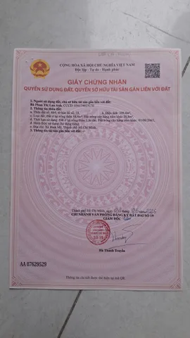 Bán đất 109m² có sẵn 89m² thổ cư ngang 5m giá 2.4 tỷ tại Xã Bình Mỹ