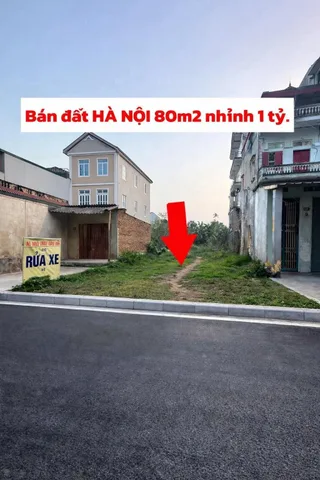Gia đình cần tiền cho con đi du học, cần bán gấp mảnh đất nhỉnh 80m2 mặt tiền rộng đẹp 6m vuông vắn ở Chương Mỹ giá nhỉnh 1tỷ