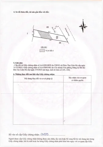 Bán đất 207m² có sẵn 50m² thổ cư ngang 7m giá 379 triệu tại Xã Phúc Thọ Lâm Hà