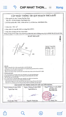 Bán đất trung tâm xã Diên Lạc, bên cạnh Vcn Diên Khánh