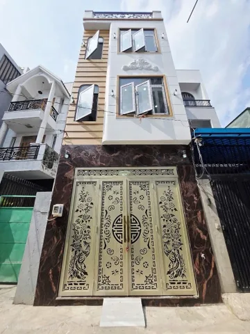 Nhà đẹp 4 tầng mới tinh,ngay chợ Gò Xoài, sát mặt tiền đường,hxh, shr, hoàn công đủ, 5 đồng hơn!