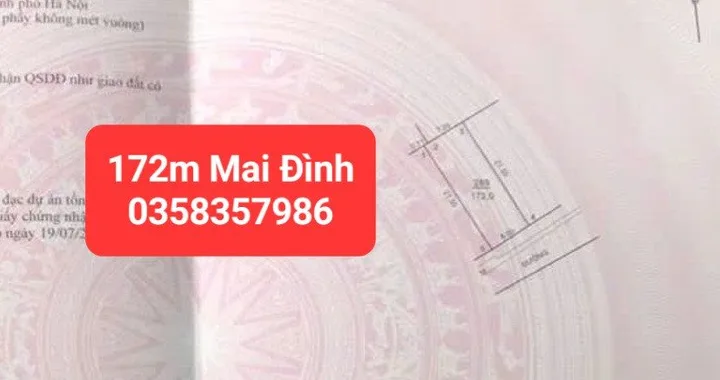 Bán nhà 172m² full thổ cư ngang 8m giá 10 tỷ tại Xã Sóc Sơn
