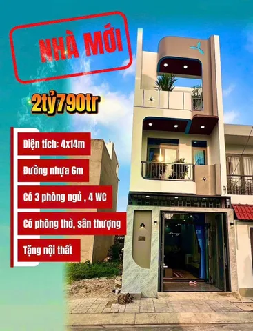 Nhà mới chính chủ 1 Trệt, 2 lầu, 3PN có sân thượng trong KDC Cát tường Phú Sinh