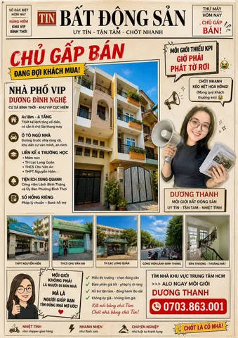 CHỦ GẤP BÁN - Khu VIP Đường Dương Đình Nghệ (4x18m), 4 Tầng ( 0703863001 Thank )