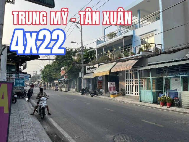 🔴NHÀ MẶT TIỀN 4x22 TRUNG MỸ - TÂN XUÂN THUỘC TRUNG CHÁNH BÀ ĐIỂM GIÁP Q.12 BUÔN BÁN 6,5TY TL