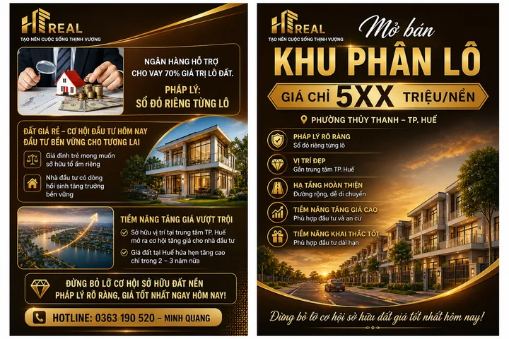 Bán đất Hương Thủy giá chỉ 5xx/lô 90m2