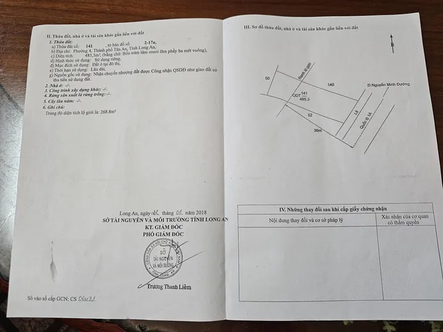 Bán nhà 485m² full thổ cư ngang 13m giá 15 tỷ tại Đường Quốc Lộ 1A Phường Long An