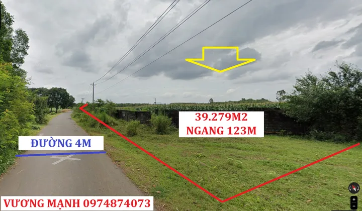 BÁN ĐẤT 39.279 M², NGANG 123M, TRẢNG BOM, ĐỒNG NAI