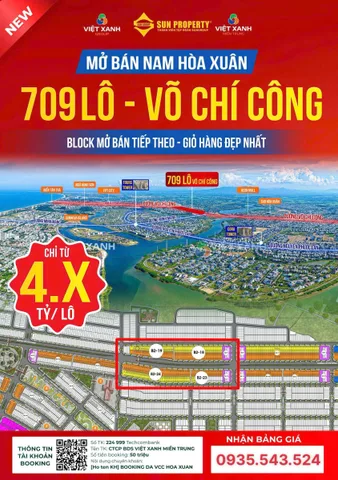 GIỎ HÀNG HIẾM NHẤT DỰ ÁN CHÍNH THỨC RA MẮT 
MỞ BÁN NAM HÒA XUÂN – 709 LÔ VÕ CHÍ CÔNG, BLOCK ĐẸP NHẤT ĐÃ LỘ DIỆN