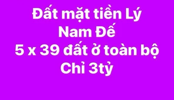 🌍 Đất mặt tiền Lý Nam Đế