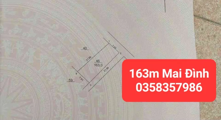 Bán đất 163m² full thổ cư ngang 7.91m giá 6.7 tỷ tại Xã Sóc Sơn