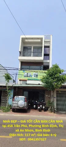 NHÀ ĐẸP – GIÁ TỐT CẦN BÁN CĂN NHÀ tại 458 Trần Phú, Phường Bình Định, Thị xã An Nhơn, Bình Định