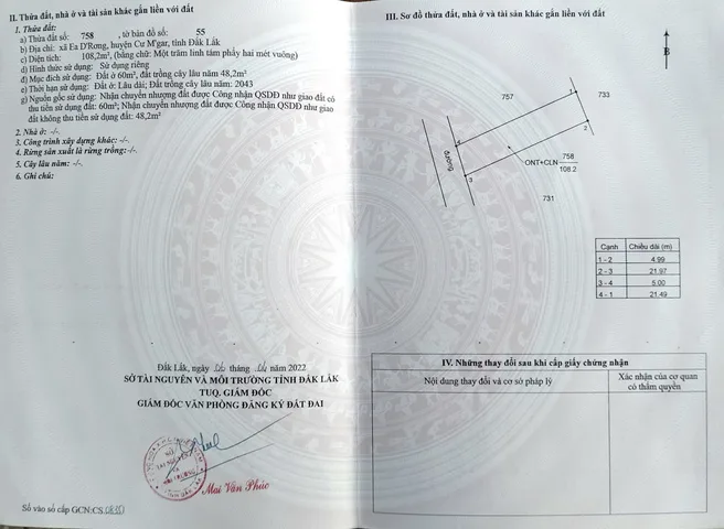 GIẢM GIÁ 20TRIỆU CC NHANH LÔ ĐẤT EADRONG - KCN PHÚ XUÂN