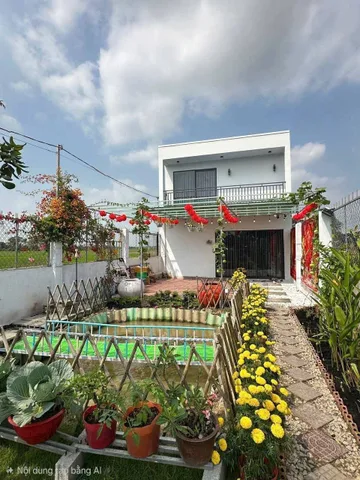 Siêu Phẩm -Nhà Vườn 1 trệt 1 lầu ở gần Cầu Vượt Củ Chi 130m2 SHR giá chỉ 950tr