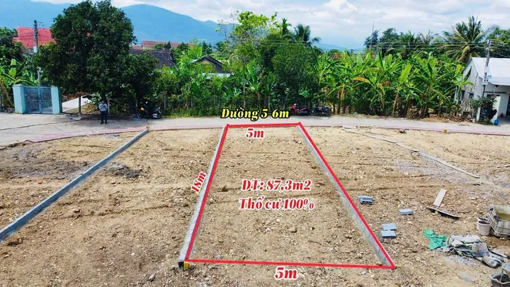 ĐẤT DIÊN LẠC CÁCH QL27C 50M GẦN KHU HÀNH CHÍNH MỚI DIÊN KHÁNH 87,3M² – FULL THỔ – 1 TỶ 010