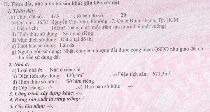 BDS  HVL TÒA CHDV BÌNH THẠNH – HẺM XE HƠI NGUYỄN CỬU VÂN