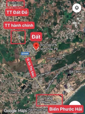 ĐẤT NGỘP BIỂN PHƯỚC HẢI DIỆN TÍCH LỚN CHỈ 2TY2