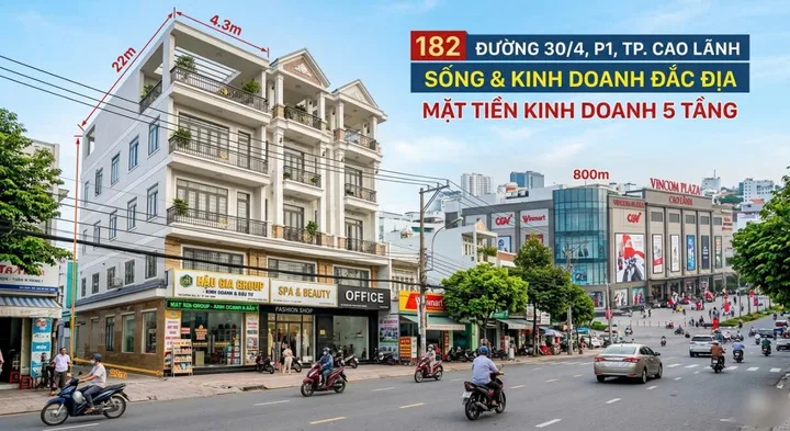 🆘️BÁN NHÀ MẶT TIỀN KINH DOANH, CÁCH VINCOMPLAZA CAO LÃNH 800, DT 110M, GIÁ 6.99 TỶ.