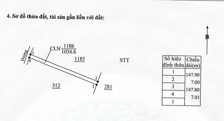 Bán đất 1034,6m² có sẵn .m² thổ cư ngang 7m giá 560 triệu tại Xã Ea Nuôl