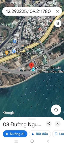 BÁN ĐẤT MẶT TIỀN NGUYỄN CƠ THẠCH, VĨNH HOÀ NHA TRANG - VIEW BIỂN SIÊU ĐẸP 
-Diện tích : 405,7m2 ( Ngang 15)
-Vị trí đắc địa: Mặt tiền trực diện biển, cách bến du thuyền chỉ 300m.