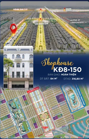 SHOPHOUSE ĐƯỜNG KINH ĐÔ – MẶT TIỀN 7M SIÊU ĐẸP