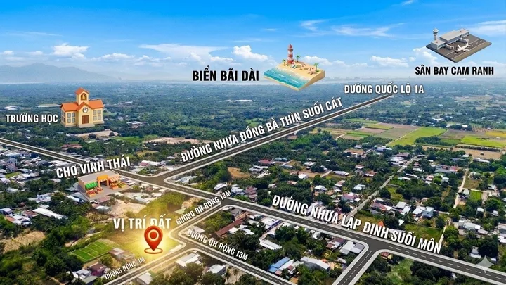 ĐẤT CAM HIỆP NAM, MT 6M, THỔ CƯ 100M GIÁ 1.250TR, ĐÃ CÓ QUY HOẠCH 1/500