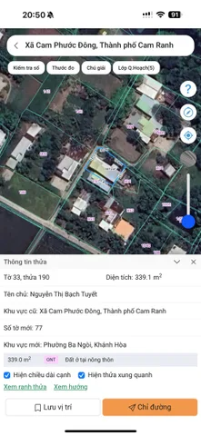 HÒA AN - PHƯỜNG BA NGÒI -- 301M2 -- 16 X 18 -- LÔ GÓC 2 MẶT TIỀN -- CÓ NHÀ CẤP 4 -- GIÁ 990 TRIỆU